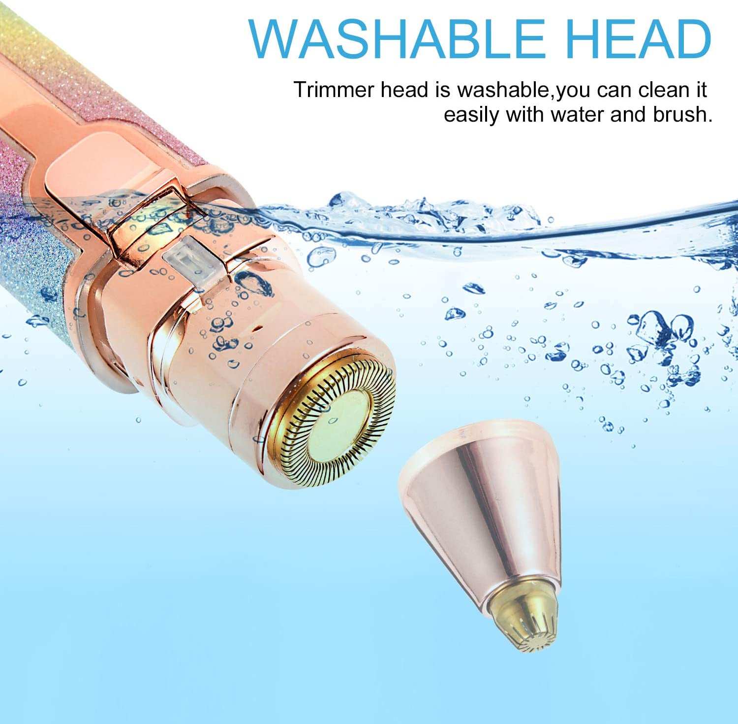 Electric Eyebrow Trimmer & Facial Hair Remover for Women