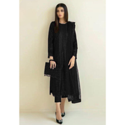 Baroque Chiffon Embroidered Suit with Heavy Sequence Work