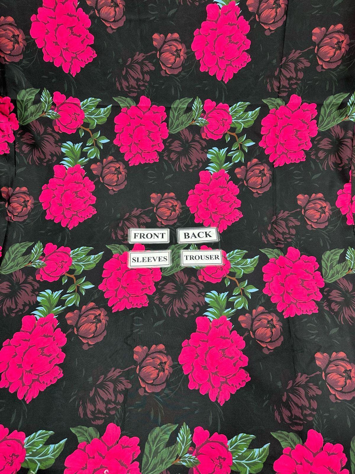 3pc Unstitch Suit SWISS LAWN With silk printed  Dupatta