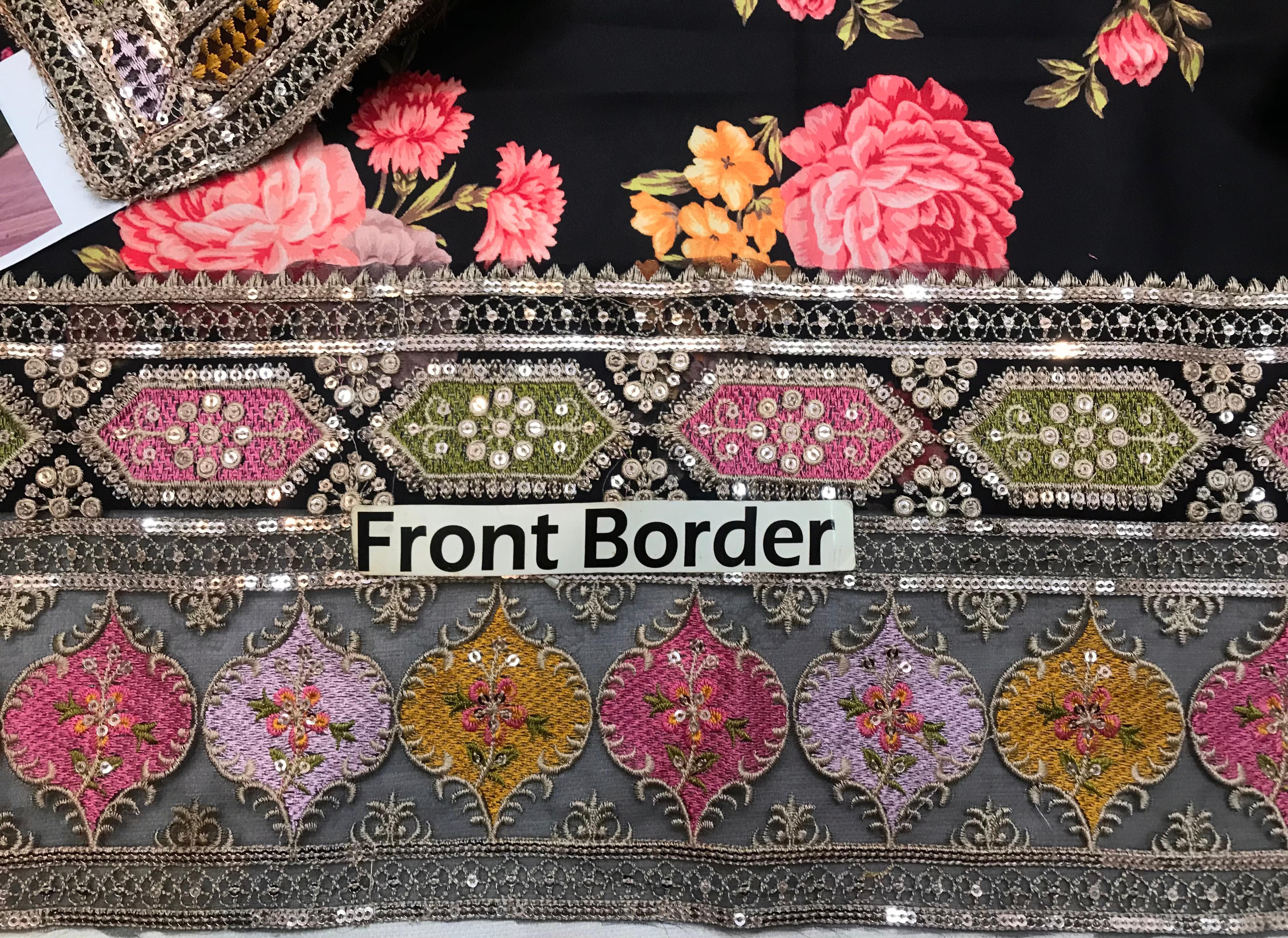 Ahmozi Digital Printed Shamoz Silk Unstitched 3-Piece Suit