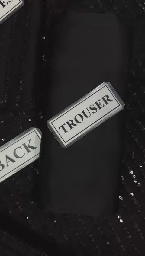 Load video: Baroque Chiffon Embroidered Suit with Heavy Sequence Work